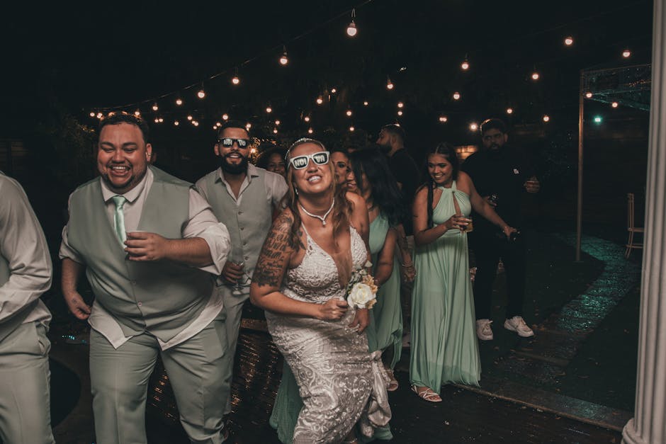Wedding reception dancing captured on wedding film