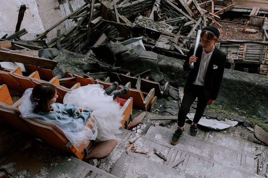 Cinematic wedding couple embracing in beautiful light